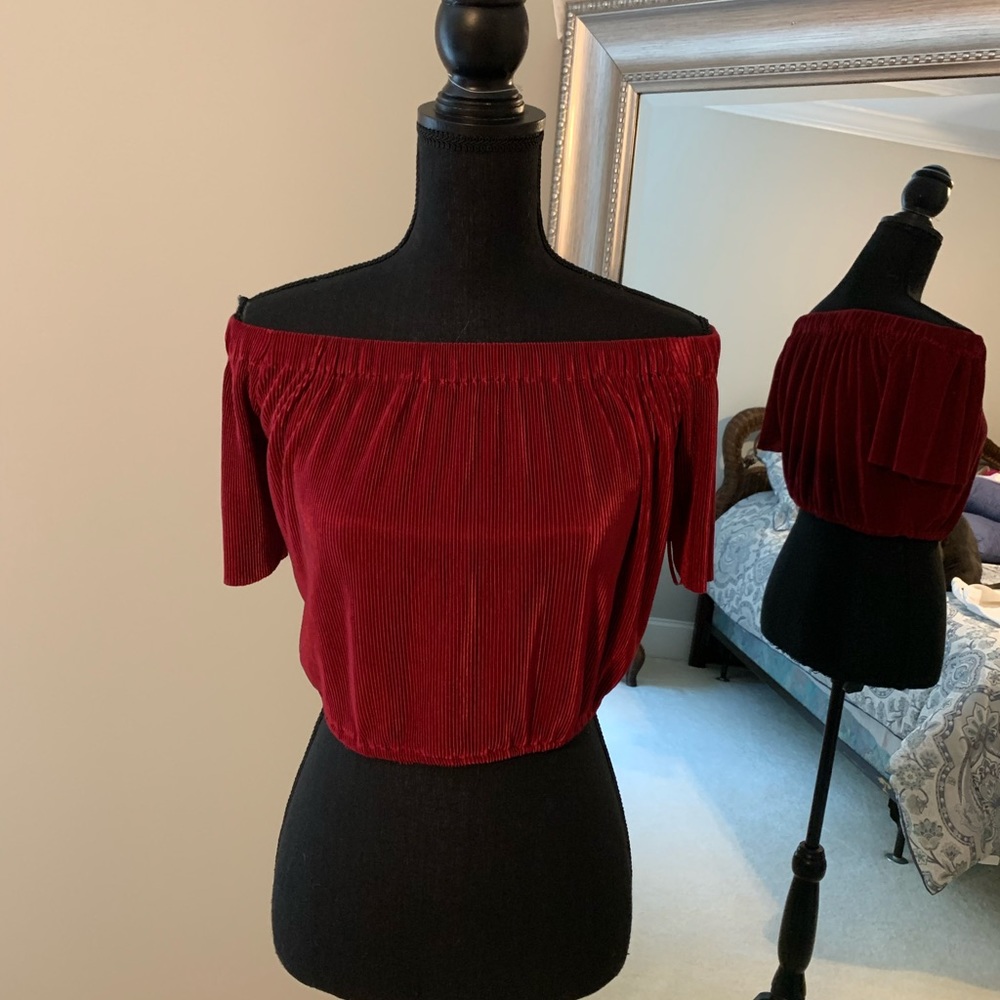 Beautiful ruby red midriff top